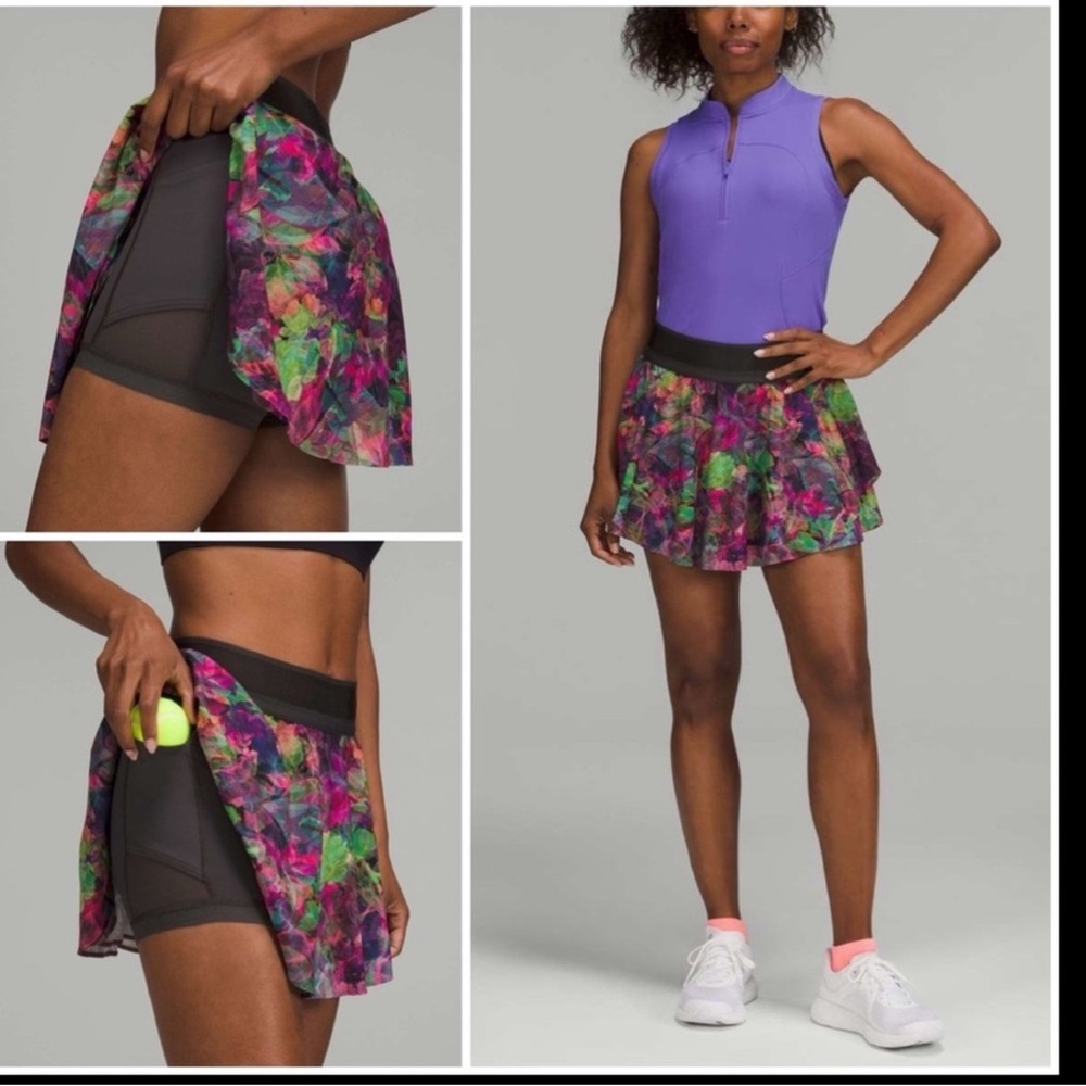 Lululemon Court Rival High-Rise Skirt Vivid Floral Tone Multi 2115